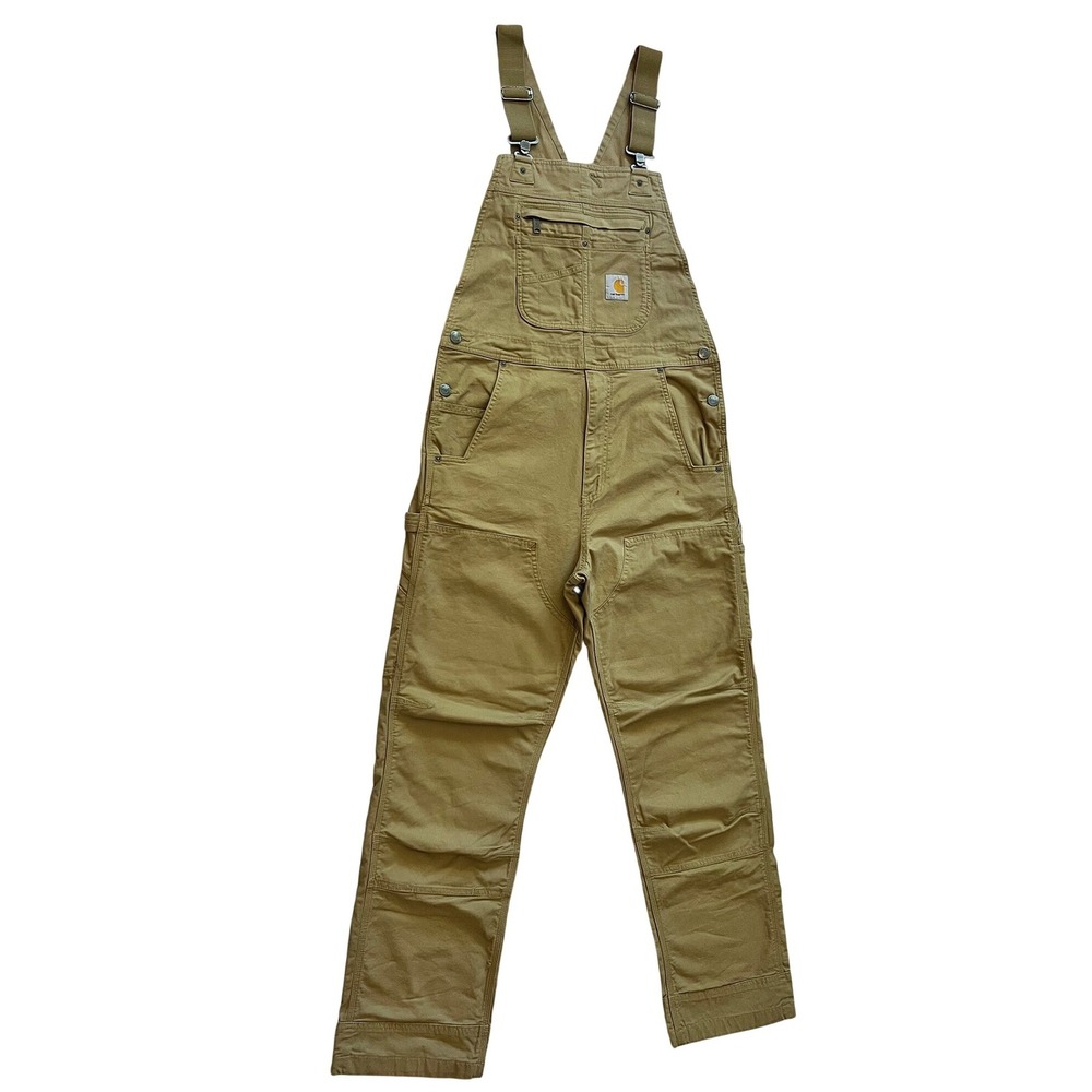 Carhartt Mens Relaxed Fit Duck Bib Overalls 102987 DKH Dark Khaki 32x32